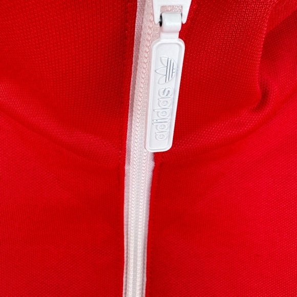 NWT ADIDAS Originals Beckenbaur Vivid Red Track Jacket Size Medium - Picture 4 of 13
